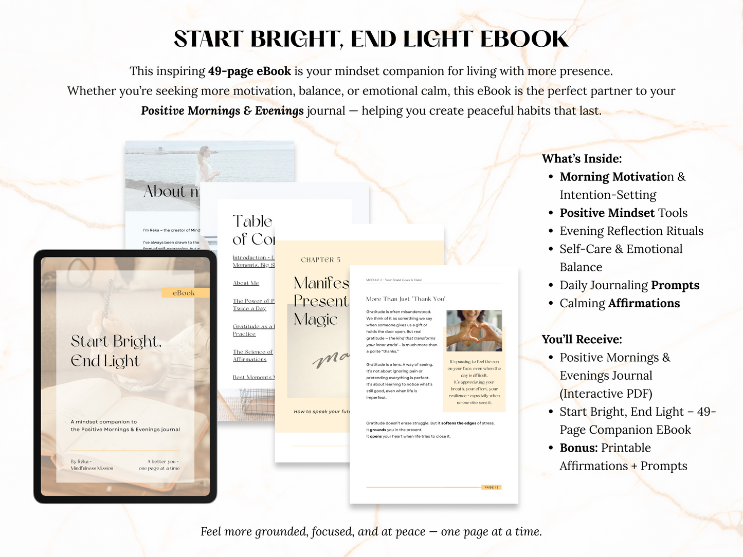 Positive Mornings & Evenings Journal