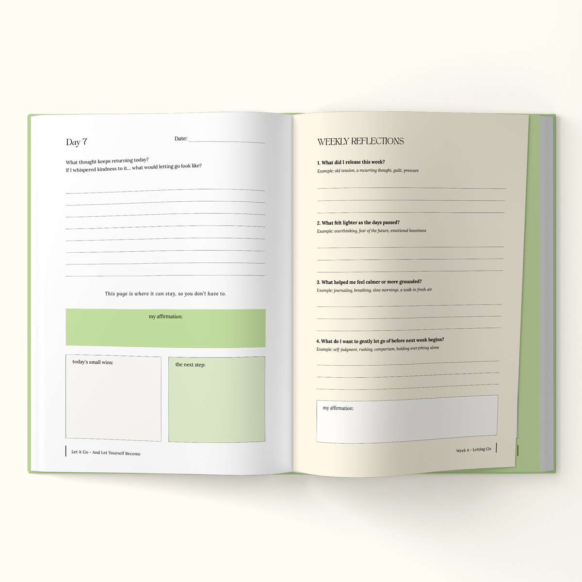 Let it Go - And Let Yourself Become Journal