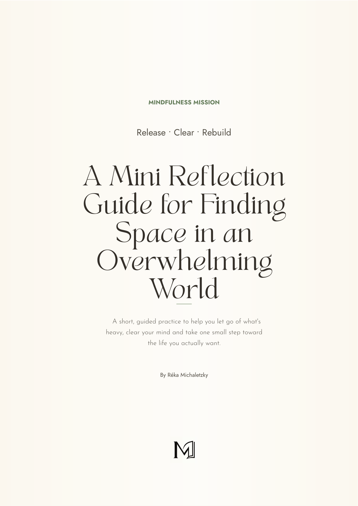 Mini Reflection Workbook
